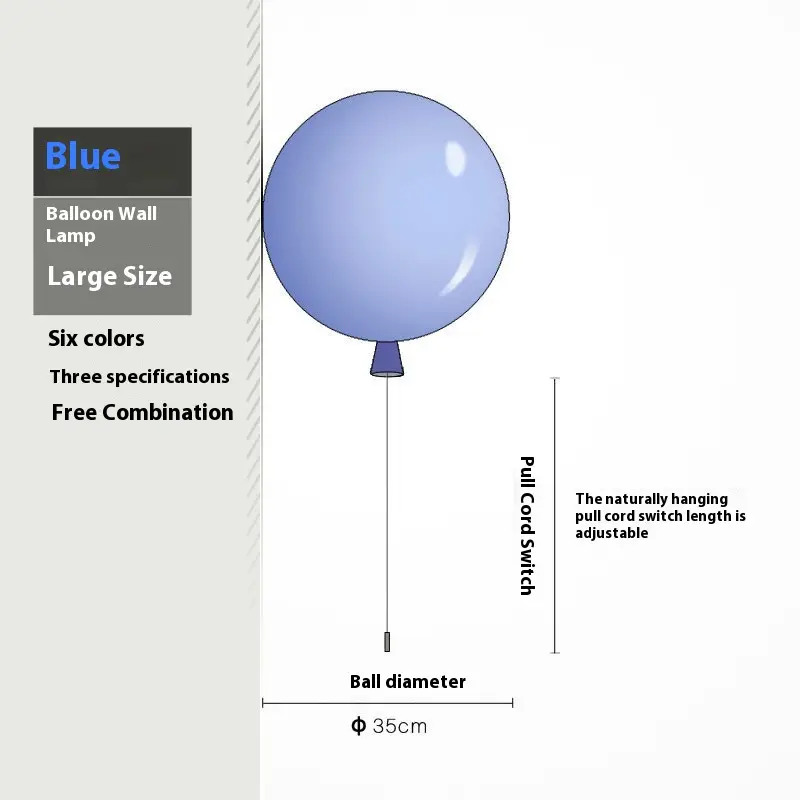 Creative Colorful Balloon Pattern Wall Lamp