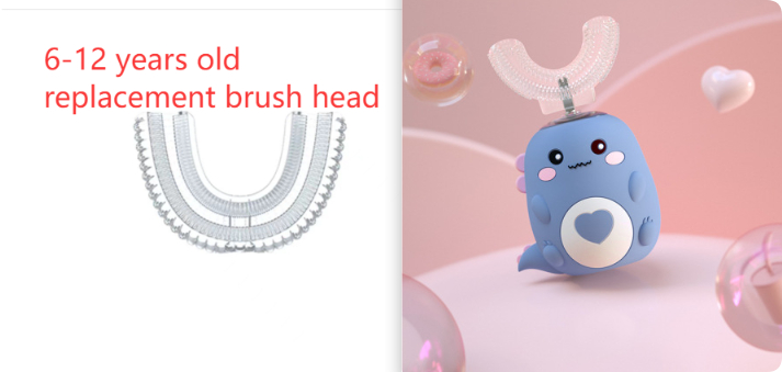 как выглядит Kids Electric U-Shaped Toothbrush 360 Automatic Silicone Oral Cleaner фото