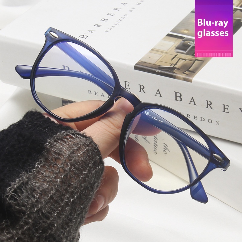 Round Mitin Artistic Glasses Frame Plus Blue Tape Colorful - Image 4