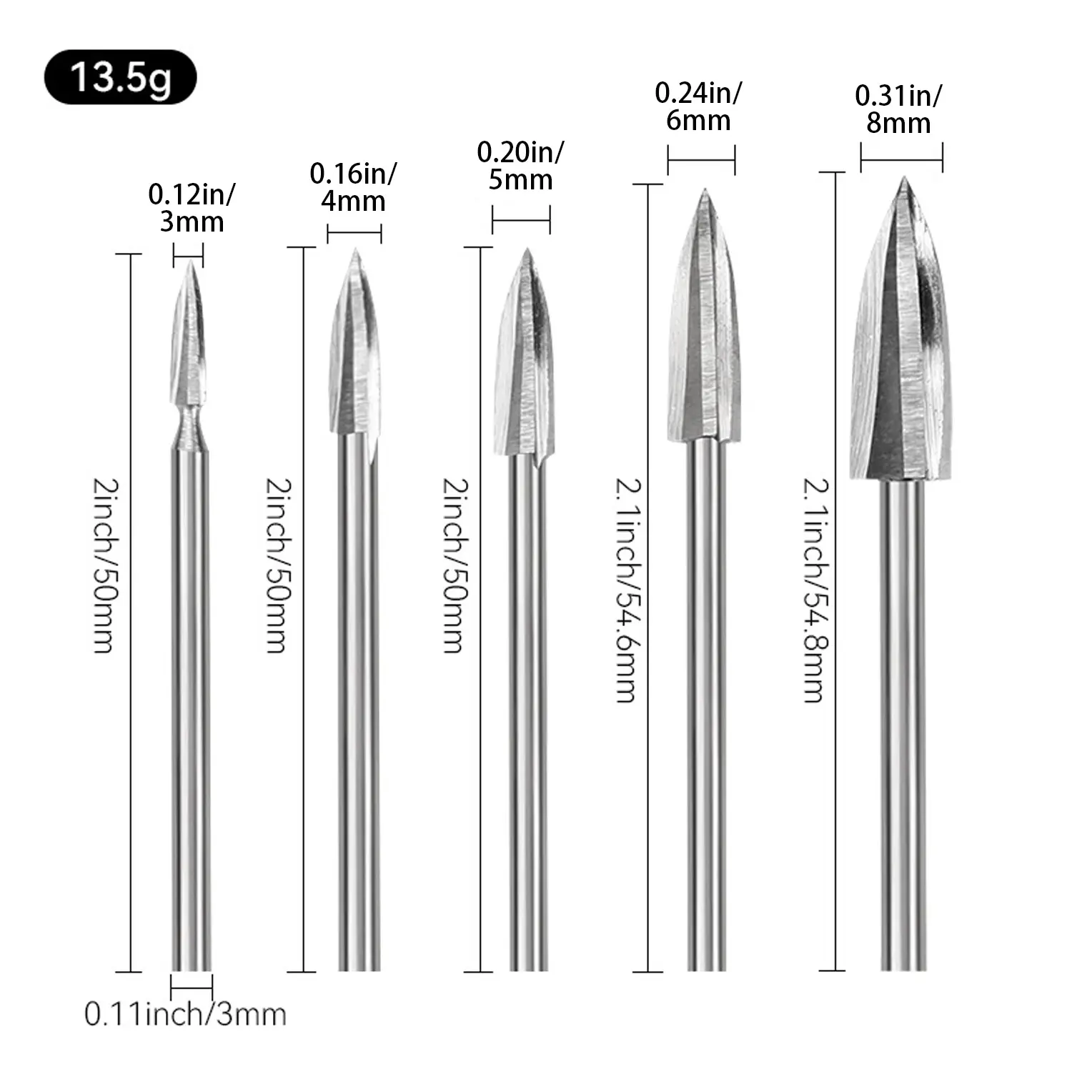 Furniture Tea Table Wood Carving Root Carving Grinding And Polishing Tools 5pc Graver Set