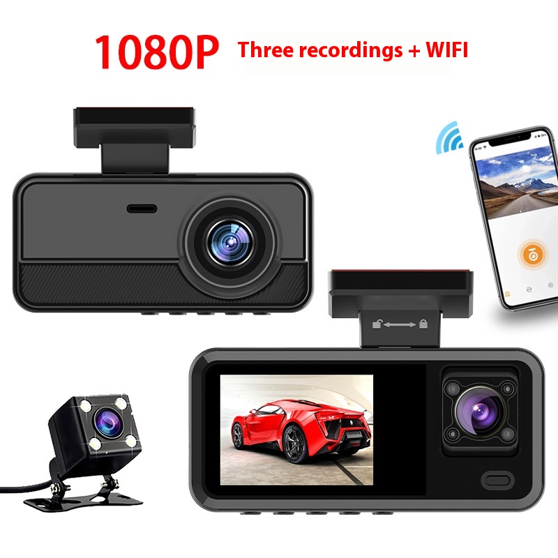 Three-record Driving HD 1080p Three-lens Recorder