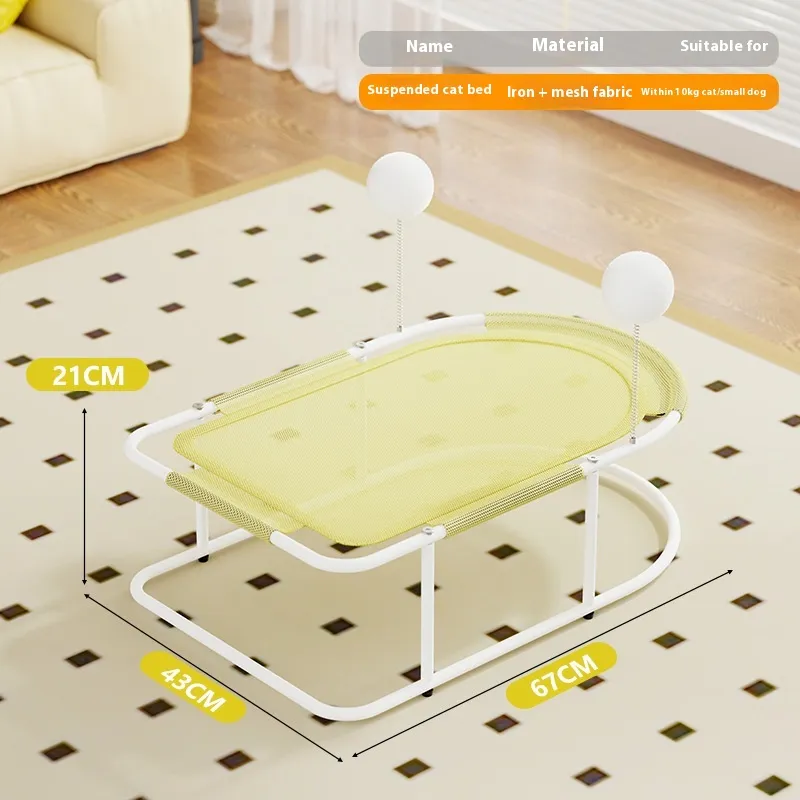 Large Breathable Cat Puppy Kennel - Yellow