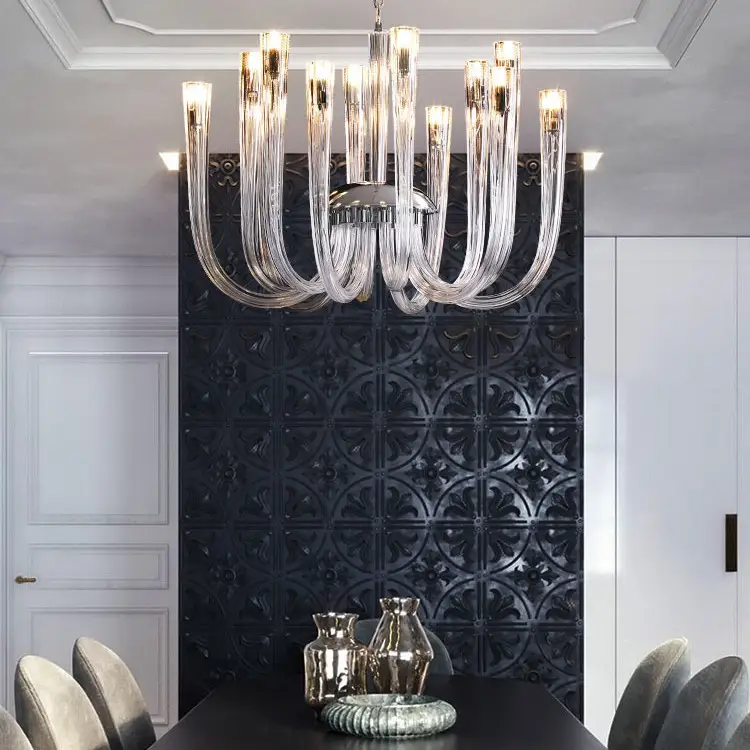 Creative Restaurant Duplex Building Glass Main Lamps