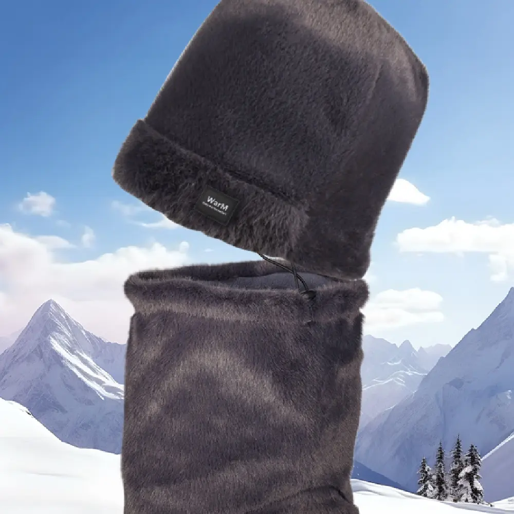 Autumn And Winter Warm Hat Scarf Two-piece