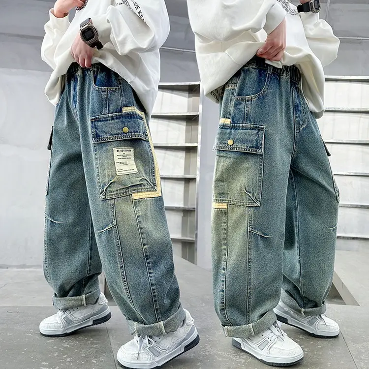 Children's Wear Boys Spring Clothing Pants Straight