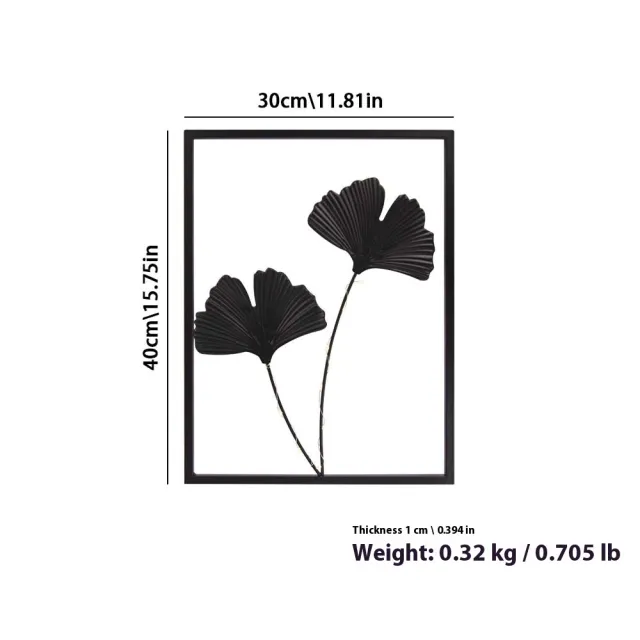 Leaf Iron Wall Surface Decoration Creative Background Wall Hangings Ginkgo Leaf Wall Hanging - Shop at LoveMi