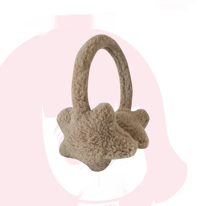 Cute XINGX Winter Student Riding Warm Earmuffs - Khaki