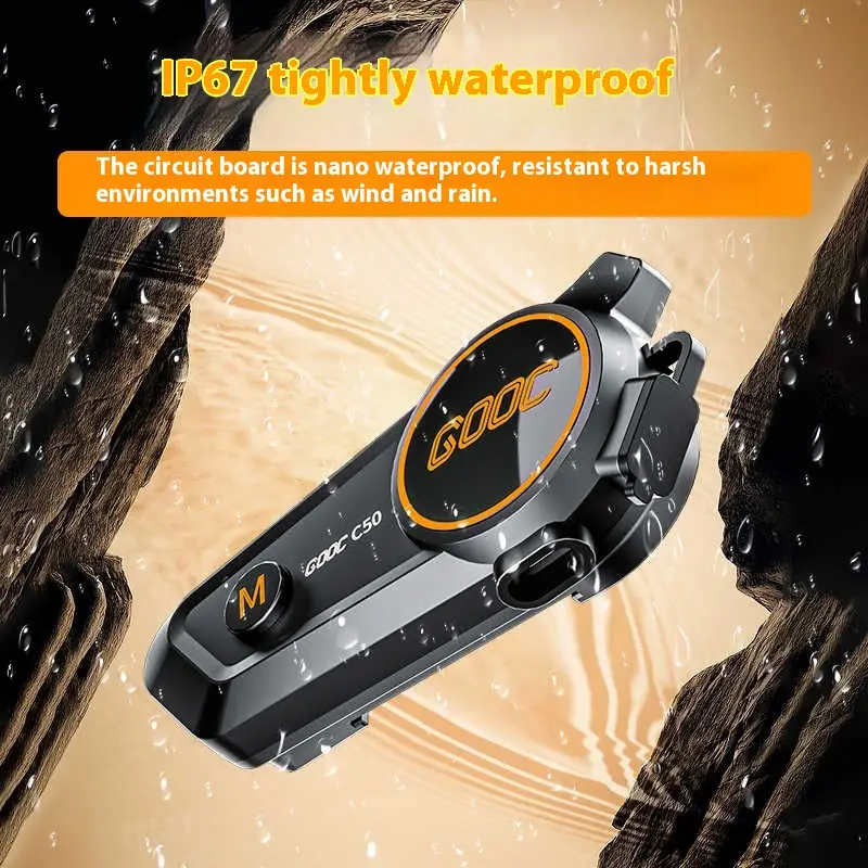 Wireless Full Half Helmet Waterproof Riding Intercom Earphones