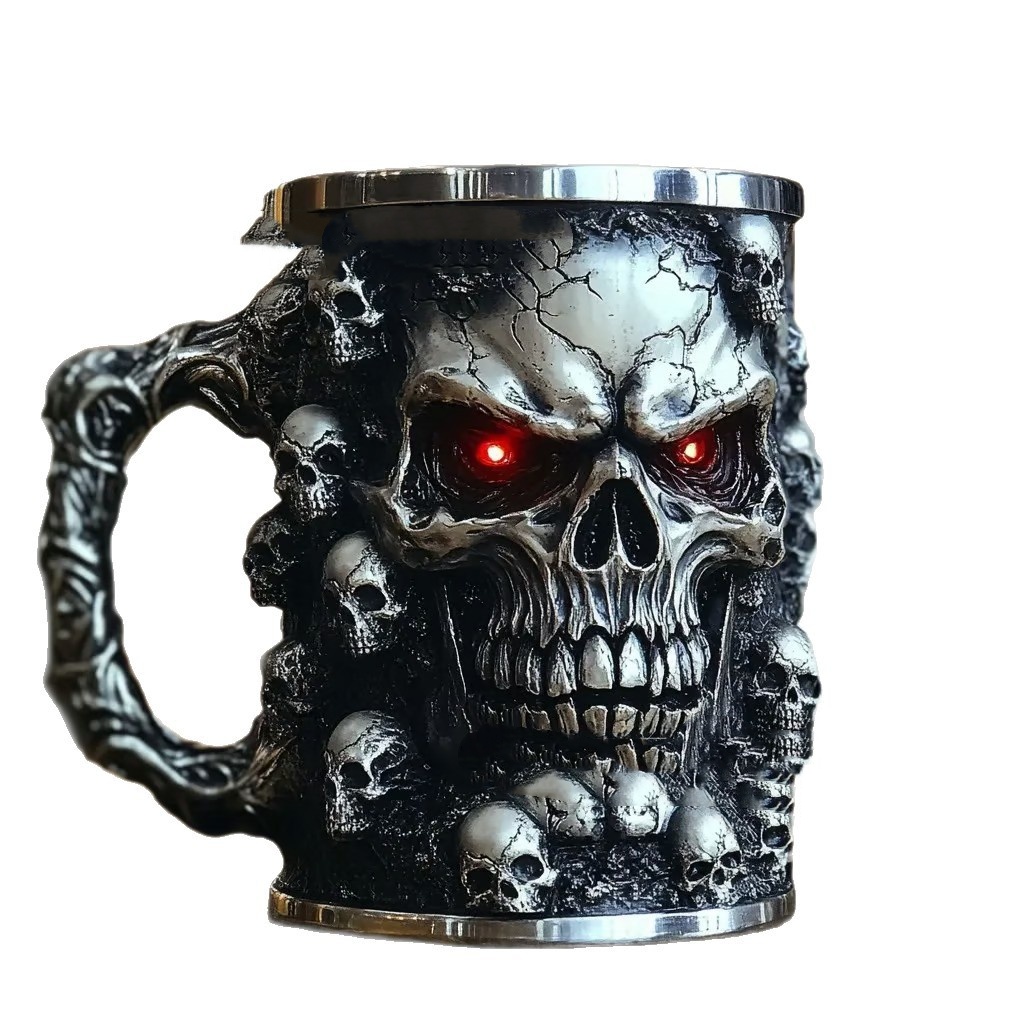 Dark Cup In Human Skeleton Mug Coffee Cup