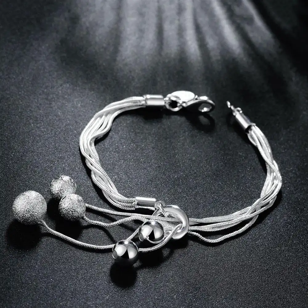 Fashion Jewelry Small O Hanging Sand Light Bead Bracelet