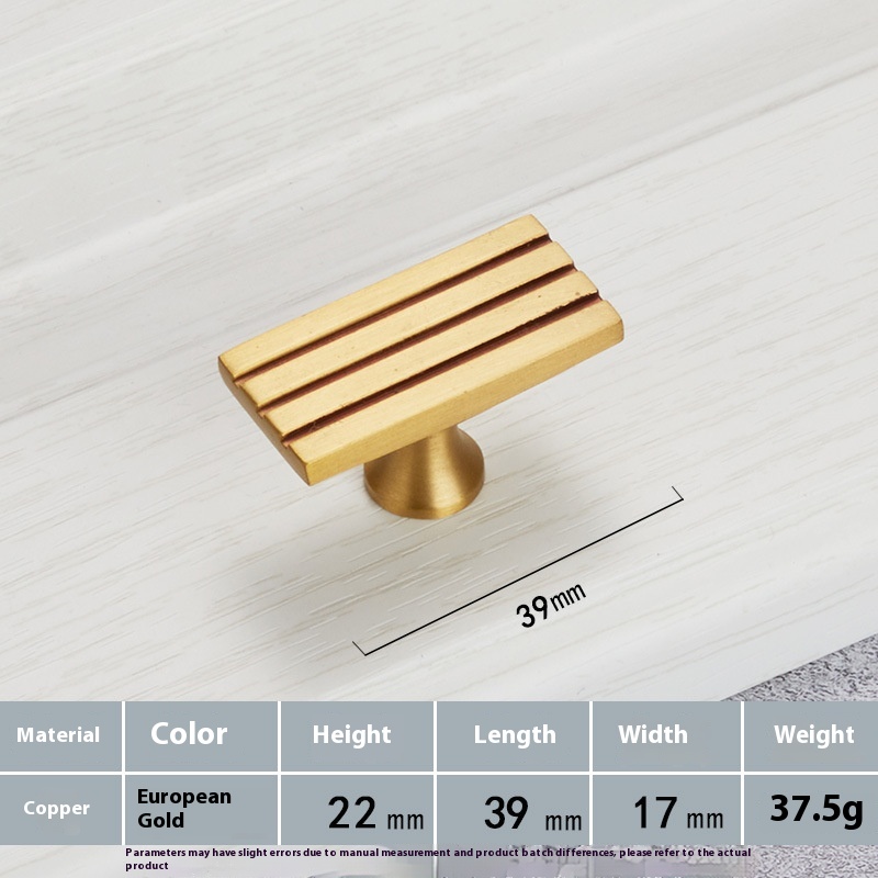 Furniture Wardrobe Drawer Cabinet Brass Handle Single Hole European Gold - Shop at LoveMi