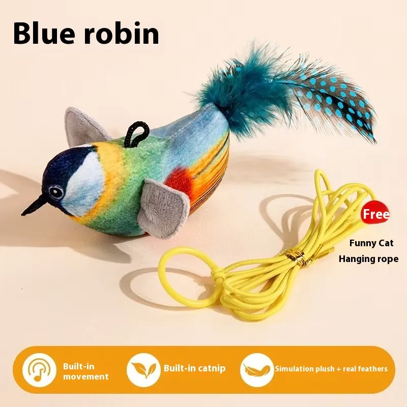 Cat Toy Cat Teaser Simulation Will Be Called Bird Toy - Blue Robin