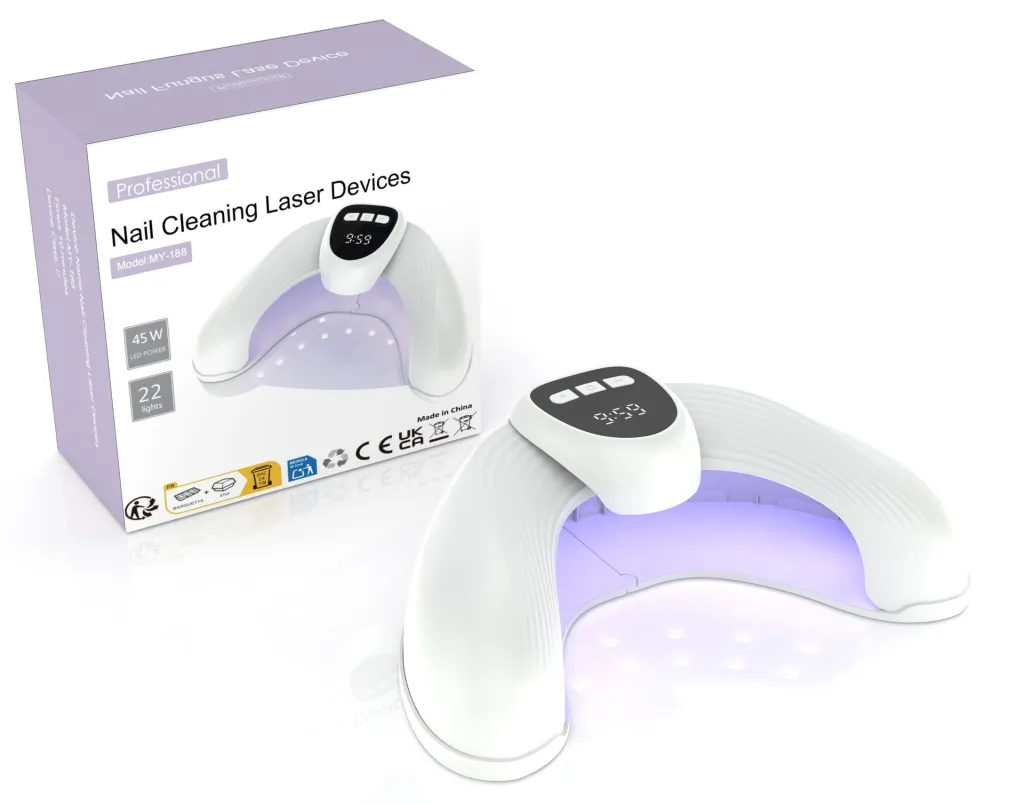 U-shaped Portable Home Nail Phototherapy Machine - Crescent Liquid Crystal White