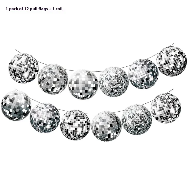 Party Theme Latte Art Decoration Props Atmosphere Layout Props Silver Ball - Shop at LoveMi