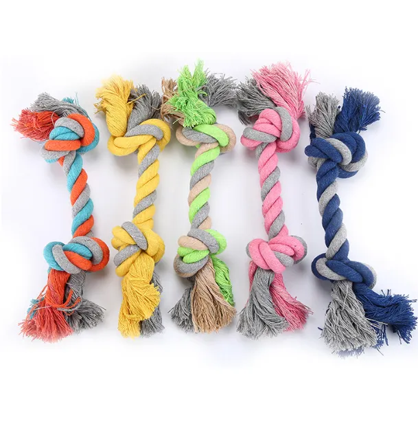 Dog toy bite-resistant puppy toy cotton rope - Navy Blue