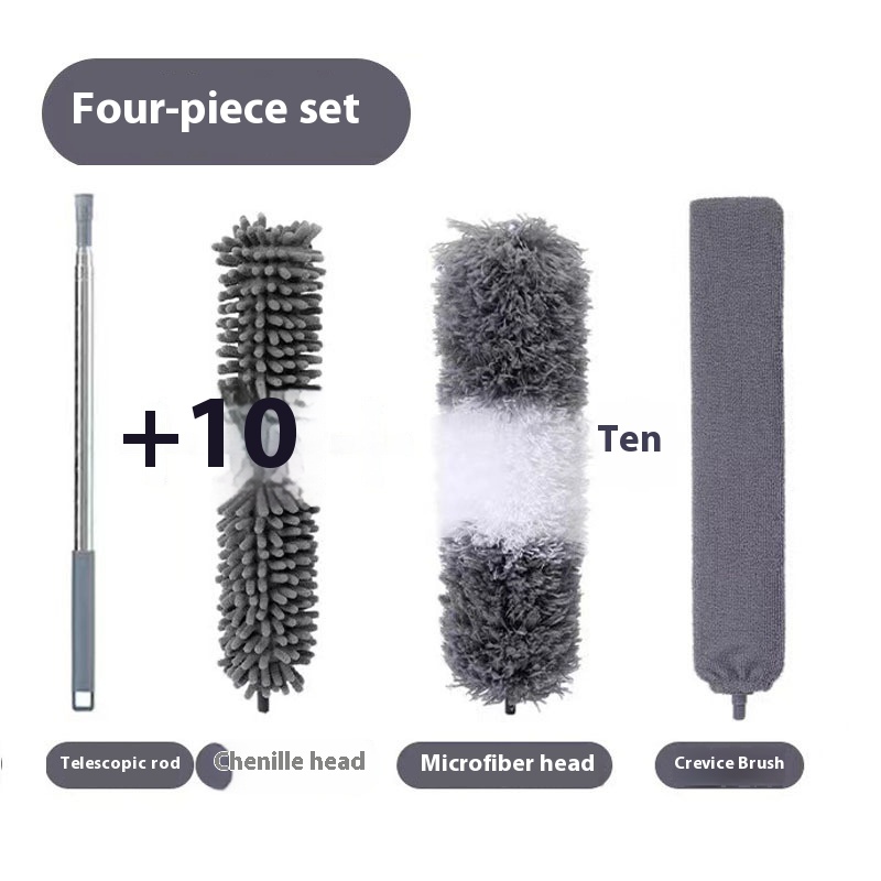 Dust Removal Feather Duster Dust Sweeping Lengthened Electrostatic Retractable Household Ceiling Cleaning