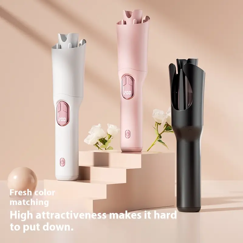 LCD Charging Heating Perm Wireless Portable Hair Curler