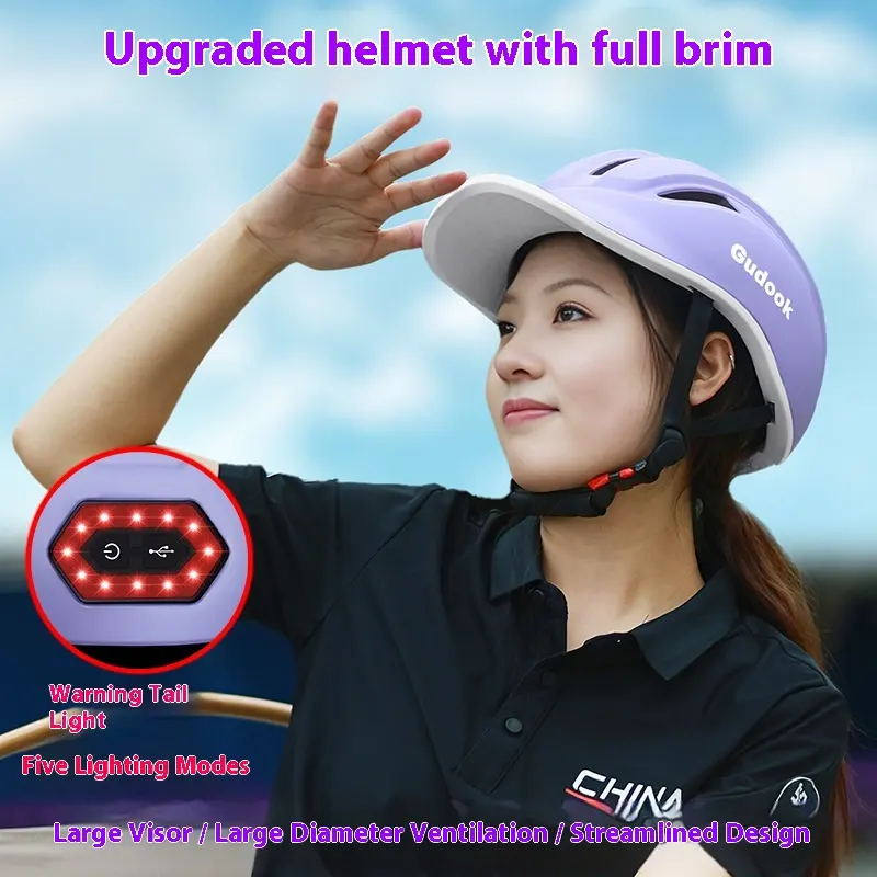 Peaked Cap Bicycle Riding Helmet