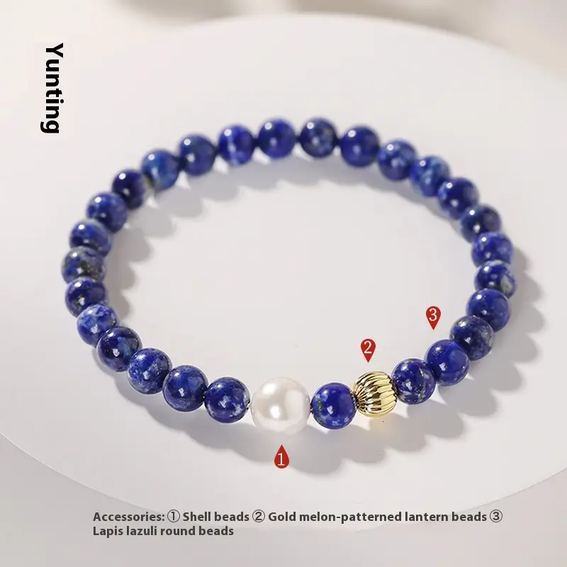 Natural Green Gold Stone Bracelet Women's Light Luxury Minority Exquisite