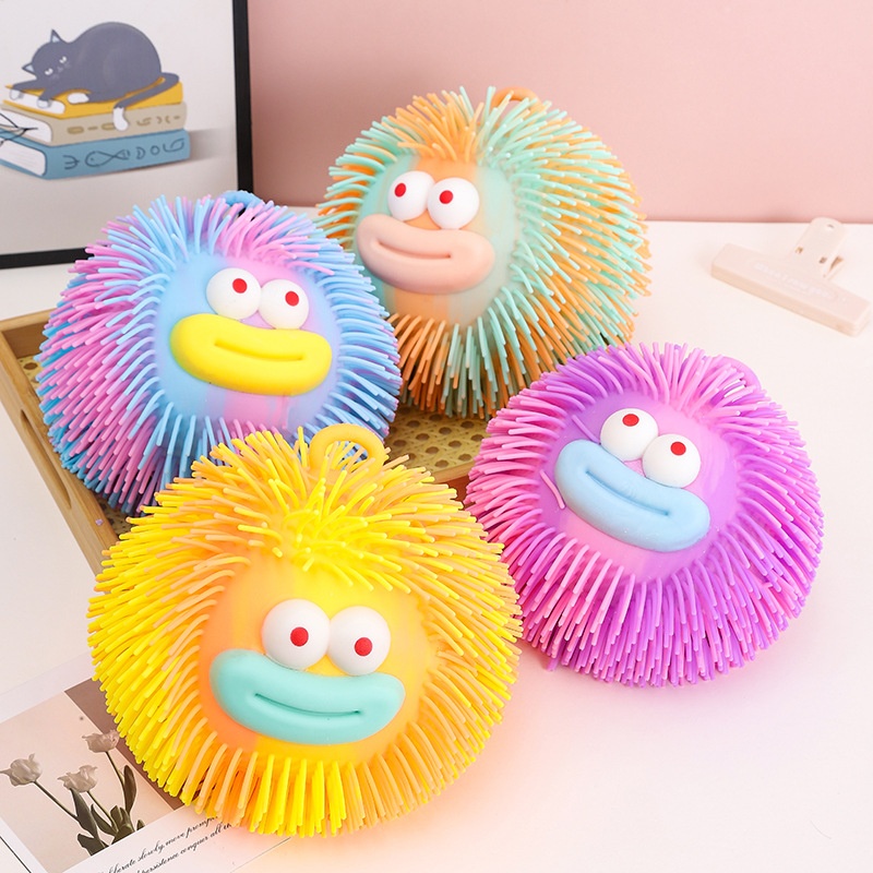 Color Matching Style Cartoon Fur Ball Squeezing Toy