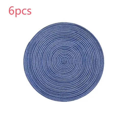 Western style Placemat Home Placemat Coasters Heat Proof Mat Blue 6Pcs - Shop at LoveMi