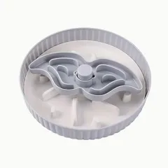 Pet Food Basin Rotating Game Board Anti-choke Silica Gel Pad Feeding - Grey - View 1
