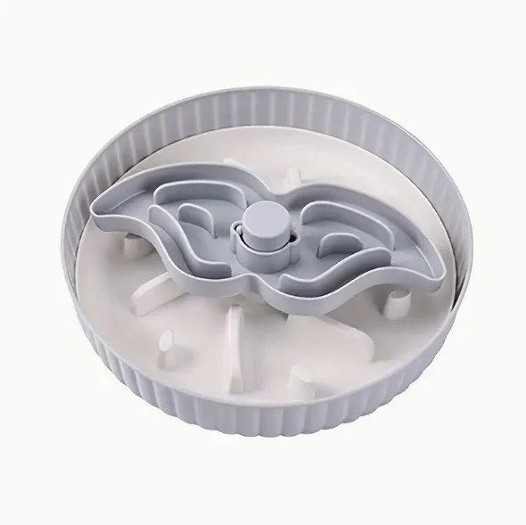 Pet Food Basin Rotating Game Board Anti choke Silica Gel Pad Feeding Gray - Shop at LoveMi