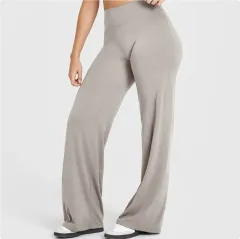 Fashionable Loose Straight-leg Yoga Pants For Women - Mink Color - View 1