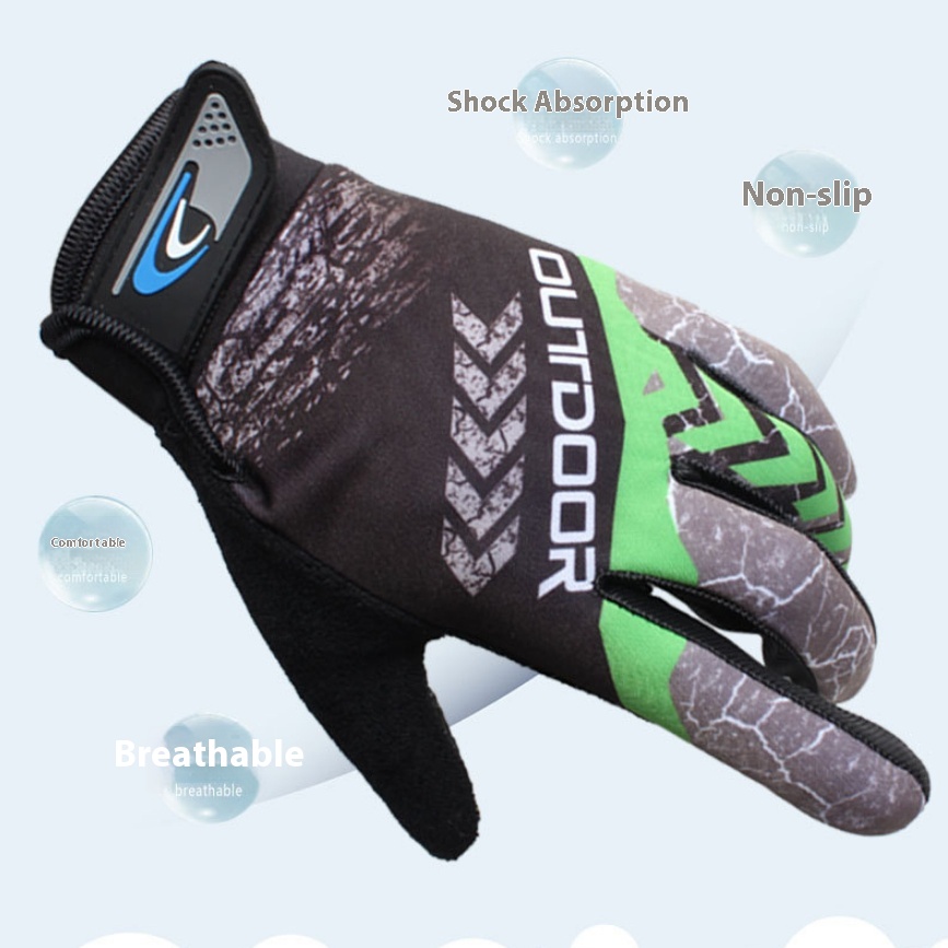 Men's Full Finger Breathable Sun Protection Outdoor Riding Gloves