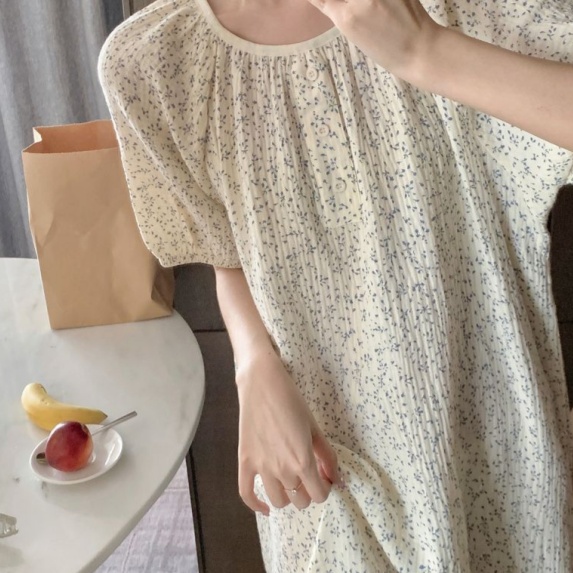 Summer Simple Leisure Short Sleeve Mid-length Dress