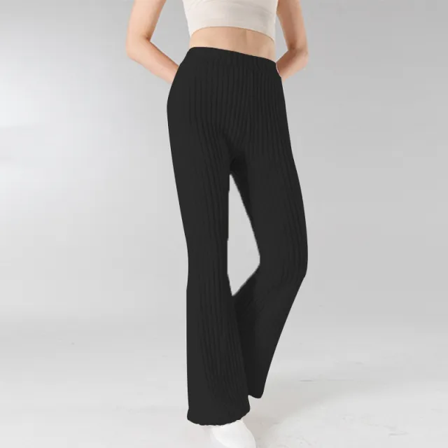 Women's Wide leg Pants Fashion Horn Solid Color Slim Fit Black - Shop at LoveMi