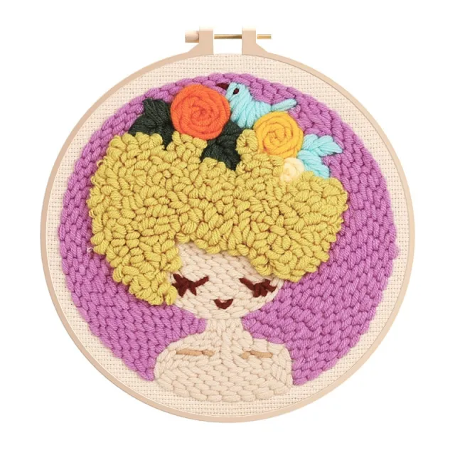 Poke Embroidery Coarse Yarn Handicraft DIY Material Package Material Package - Shop at LoveMi