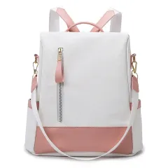Anti-theft Backpack Soft Texture Large Capacity Women's Backpack Out Travel Bag Tide - Pink - View 1