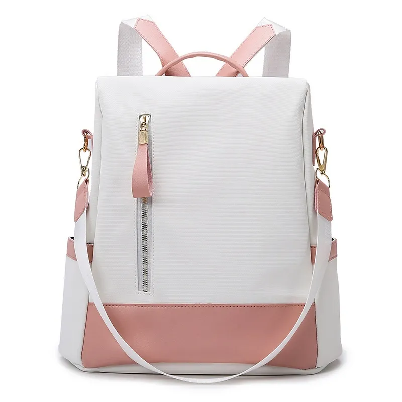 Anti-theft Backpack Soft Texture Large Capacity Women's Backpack Out Travel Bag Tide - Pink