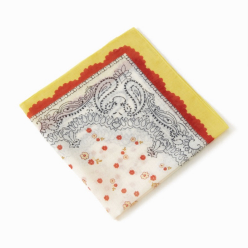 Skin-friendly Soft Cotton And Linen Breathable Neck Protection Small Square Towel Polka Dot
