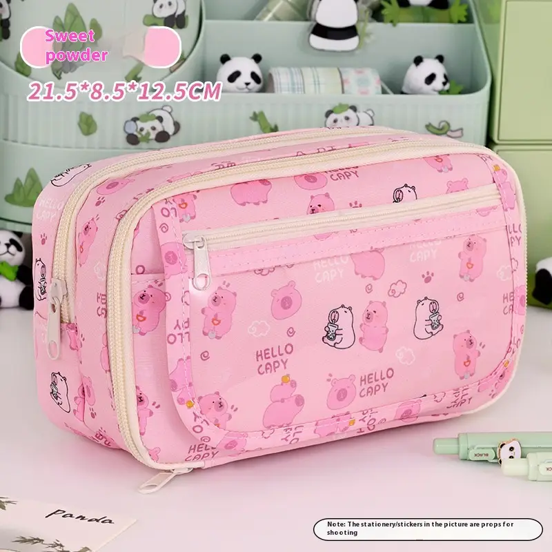 Panda Pencil Case Large Capacity Nine-layer Flip Large Capacity Stain Resistant