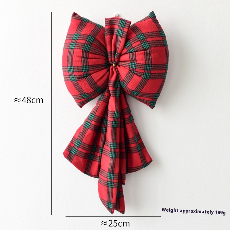 Large Plaid Bow
