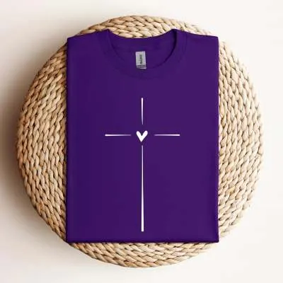 Loose Men's And Women's Round Neck Short Sleeve Purple - Shop at LoveMi