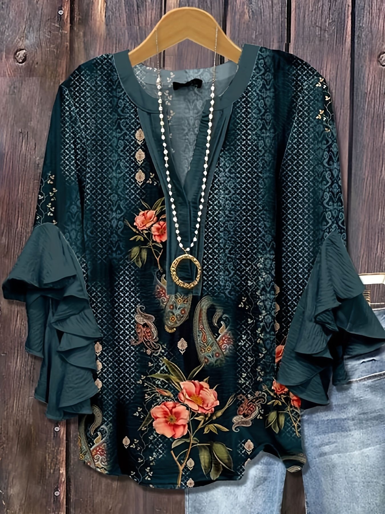 Element Printing Digital Printing Women's Top