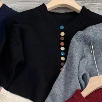 Temperament Wild Western Style Youthful looking Vintage Wine Sweater Coat Black - Shop at LoveMi