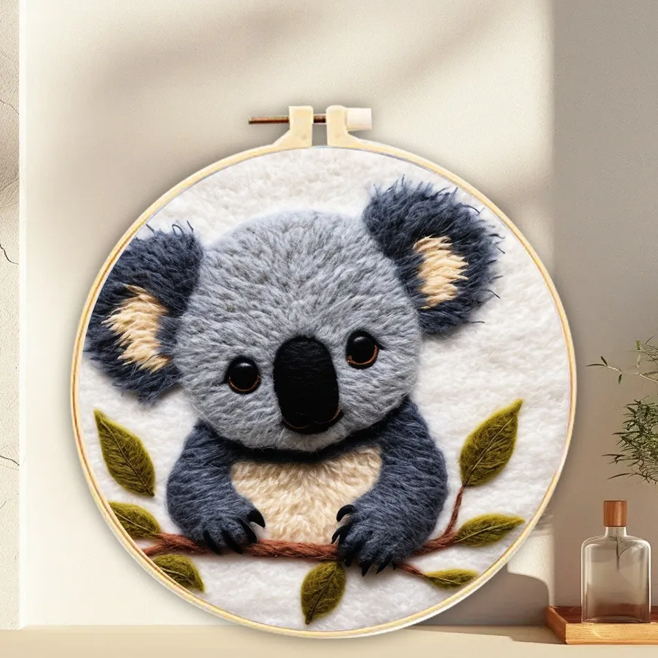 Wool Felt With Embroidery Frame Supplies - Mzh128