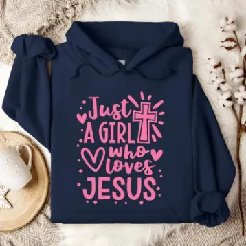 Personalized Hooded Sweater Loose Women - Navy Blue