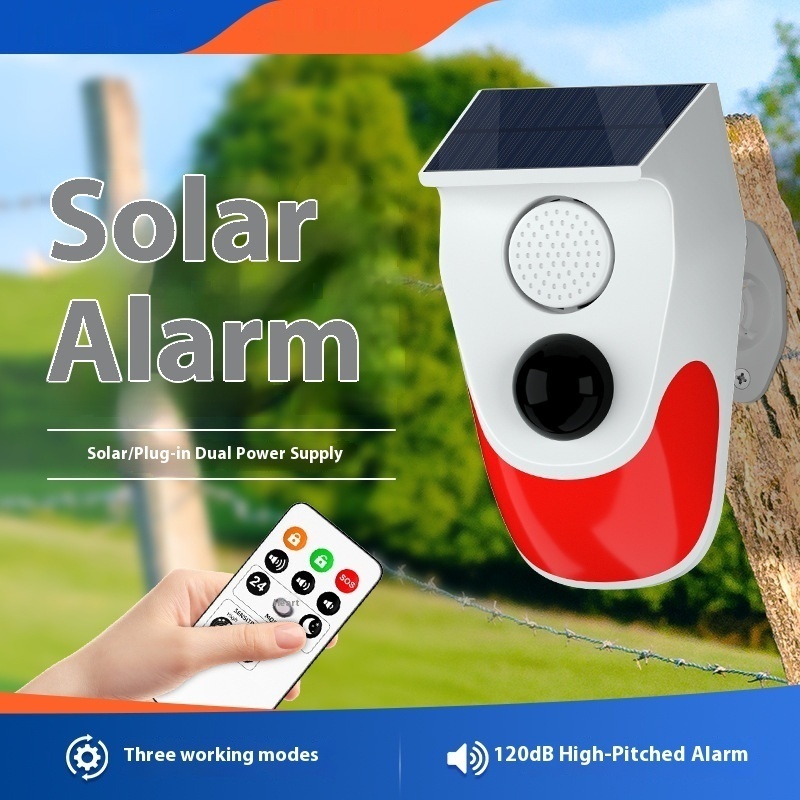 Solar Infrared Alarm Animal Drive Warning Indicator