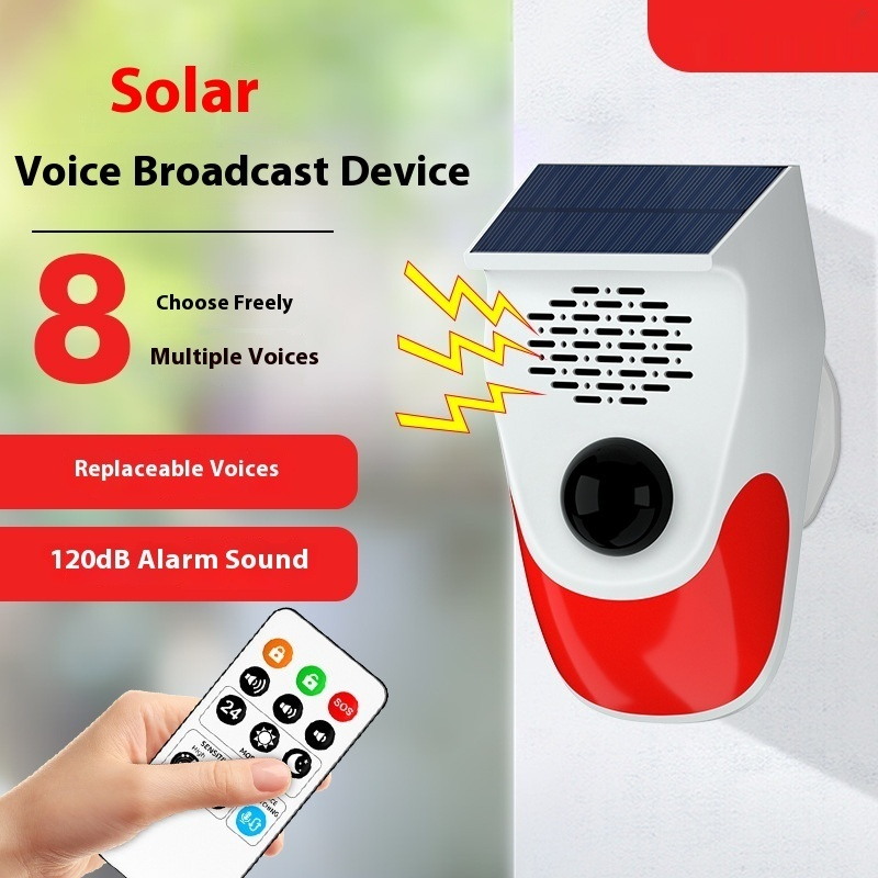 Solar Infrared Alarm Animal Drive Warning Indicator