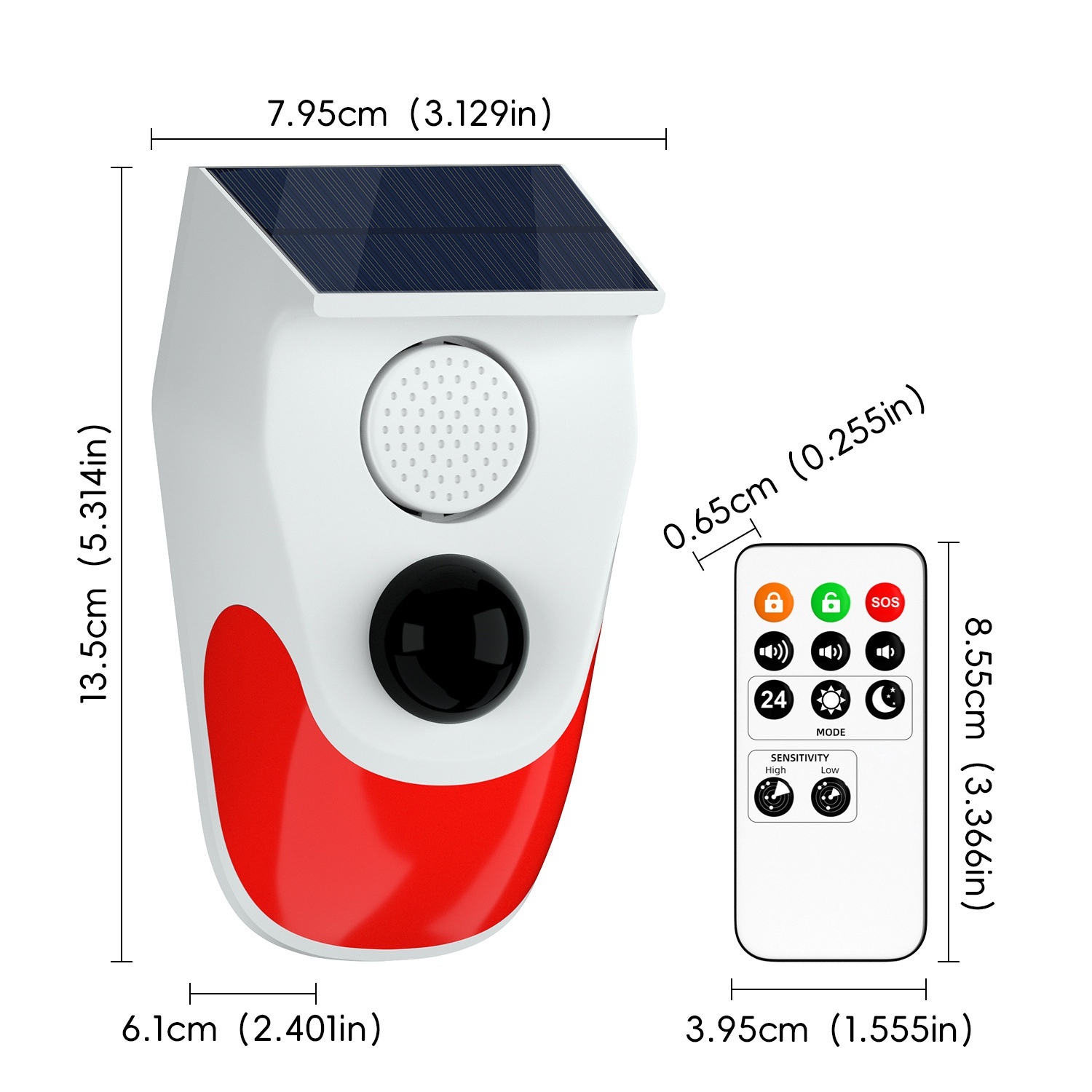 Solar Infrared Alarm Animal Drive Warning Indicator