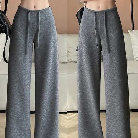 Women's High Waist Slimming And Straight Draping Casual Wide Leg Sweatpants