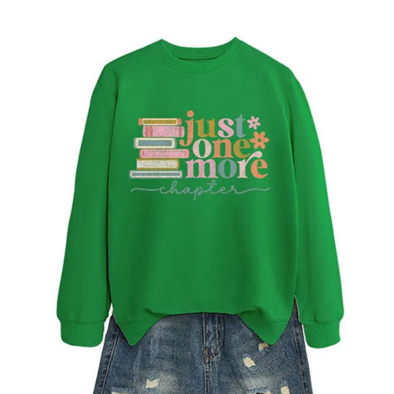 Women's Solid Colour Loose Pullover - Green