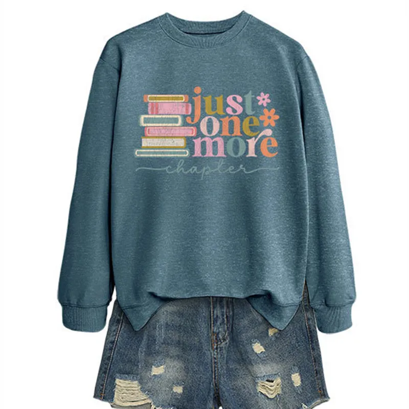 Women's Solid Color Loose Pullover - Blue