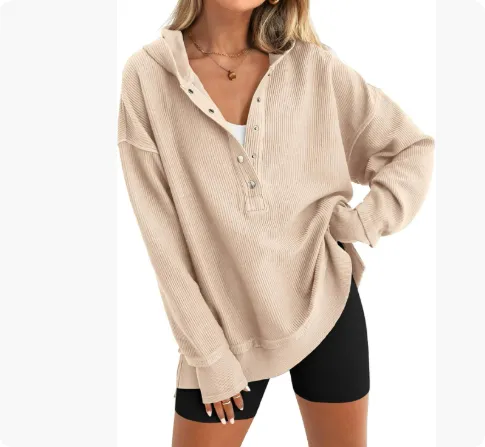 Autumn And Winter Solid Color Loose Raglan Sleeve Sweater - Apricot