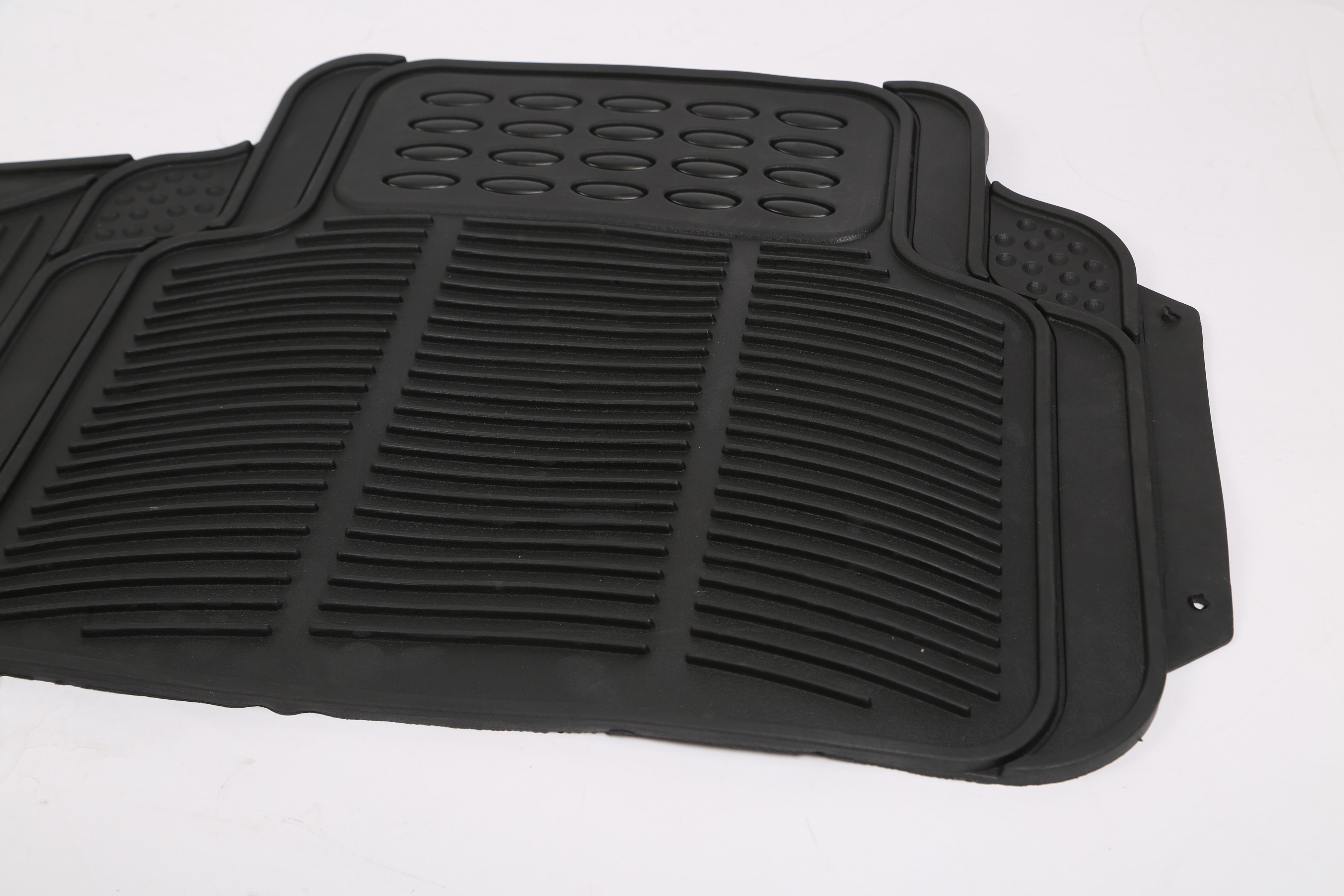 Set Of 3Pcs Automotive Floor Mats Set Front Rear PVC Rubber Floor Mats Heavy Duty Drive Vehicle Car Mats With Trimmable Design Fit Most Cars SUVs Trucks